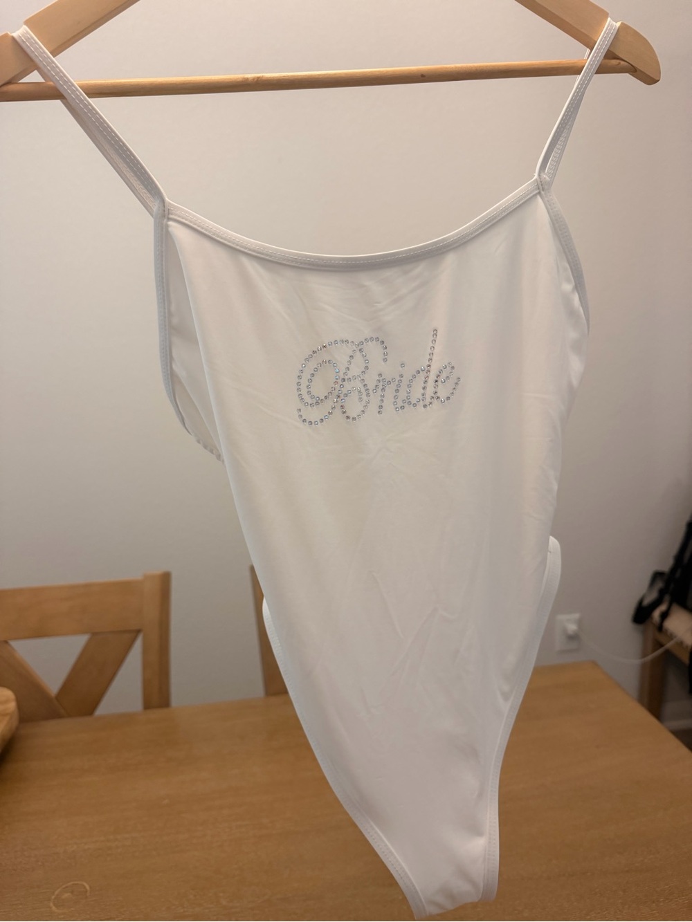 Dippin' Daisy's White Rhinestone 'Bride' One-Piece Swimsuit